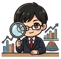 複利と時間の関係をデータで確認するイラスト